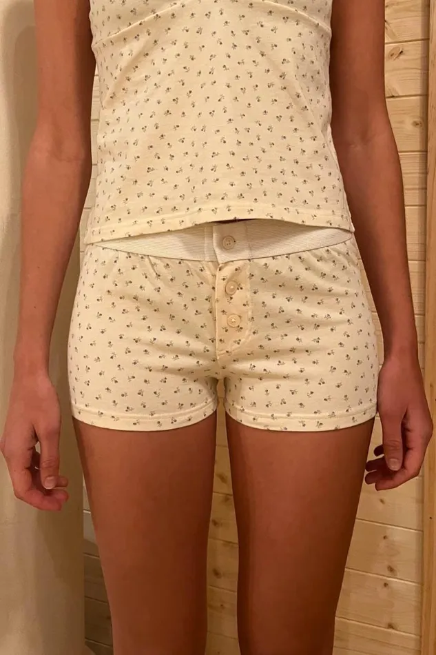 Clothing Boy Short Floral Underwear Brandy Melville MATCHING SETS