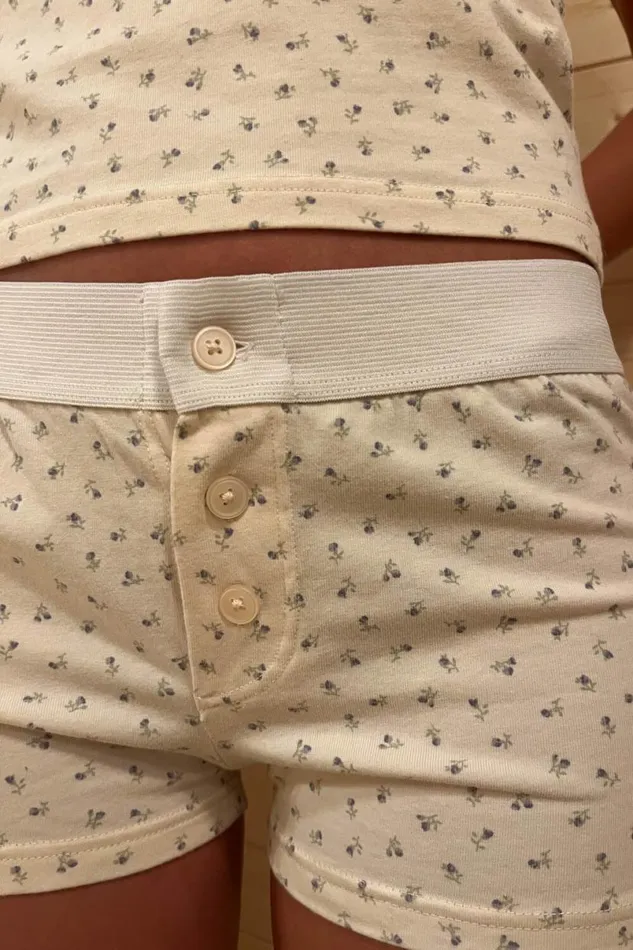 Clothing Boy Short Floral Underwear Brandy Melville MATCHING SETS