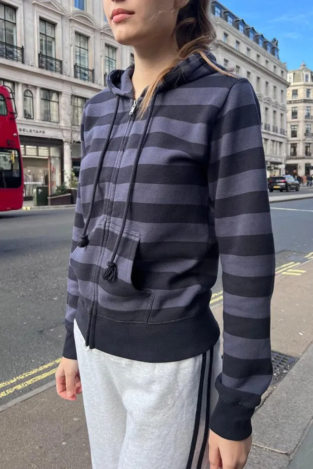 Clothing Christy Striped Hoodie Brandy Melville SWEATPANTS and SWEATSHIRTS