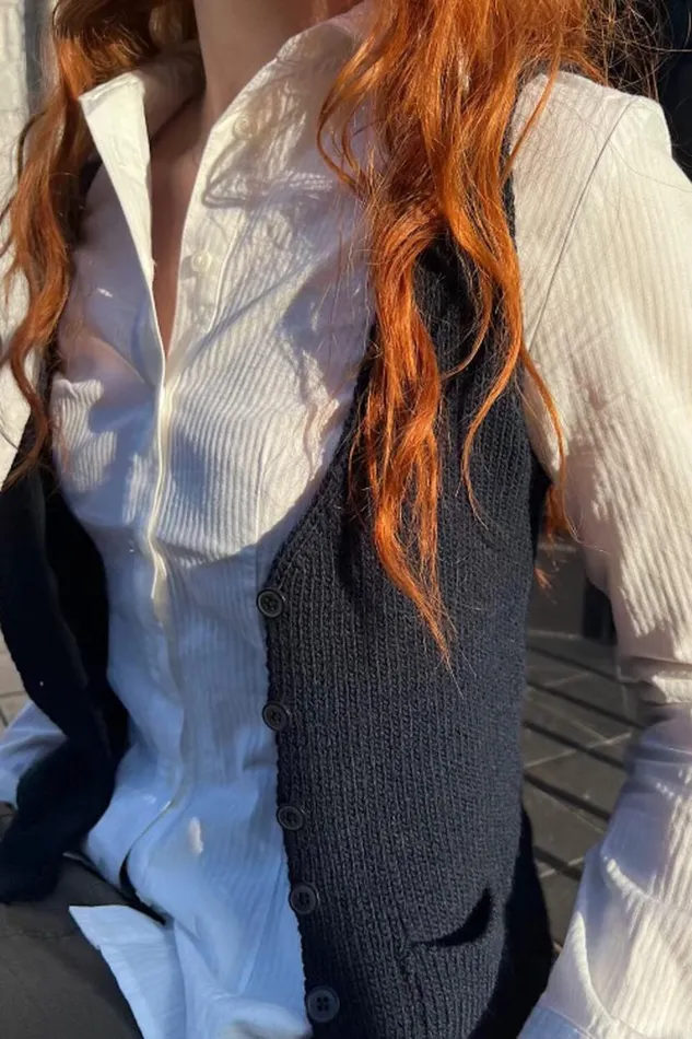 Clothing Elizabeth Wool Button Vest Brandy Melville SWEATERS