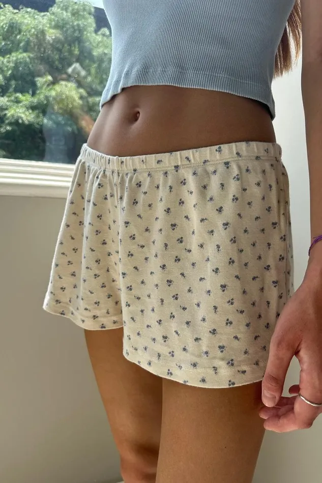 Clothing Emery Floral Cotton Shorts Brandy Melville FLORALS