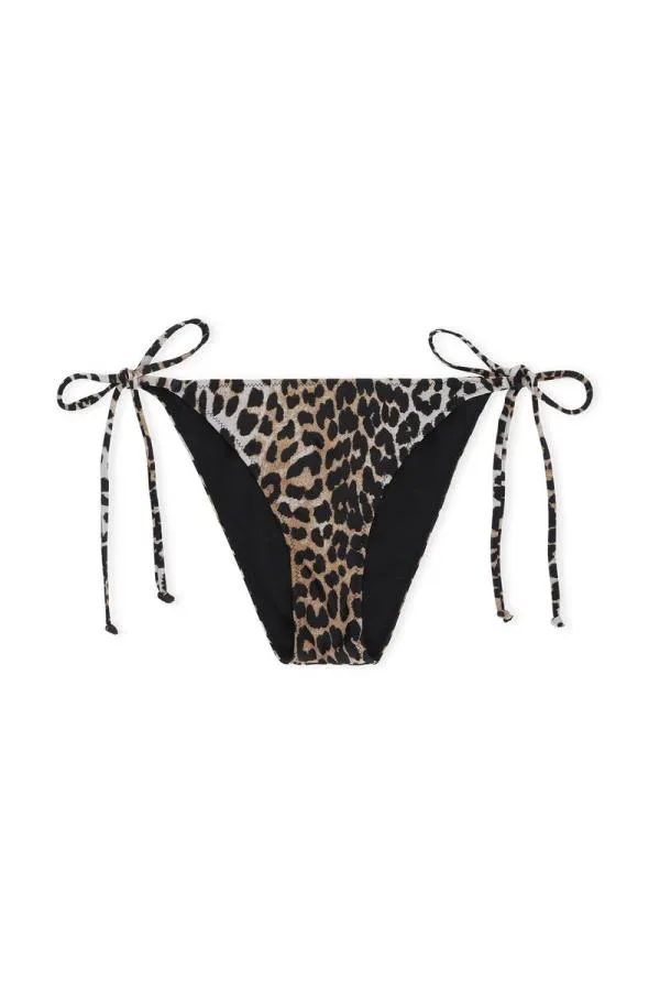 Clothing GANNI Leopard Print String Bikini Bottom Leopard