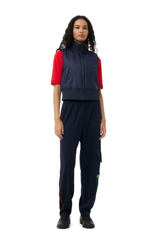 Clothing GANNI Outerwear Light Padded Vest Sky Captain Clothing GANNI Outerwear Light Padded Vest Sky Captain