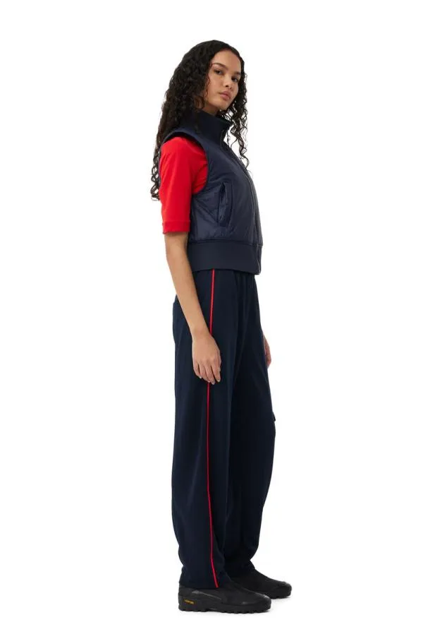 Clothing GANNI Outerwear Light Padded Vest Sky Captain Clothing GANNI Outerwear Light Padded Vest Sky Captain