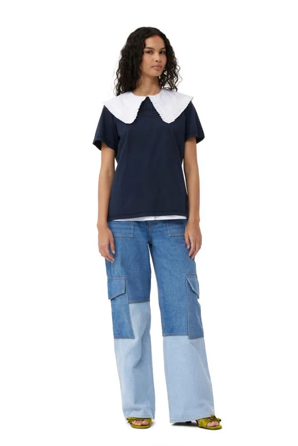 Clothing GANNI Suiting Mid Blue Vintage Angi Jeans Mid Blue Vintage