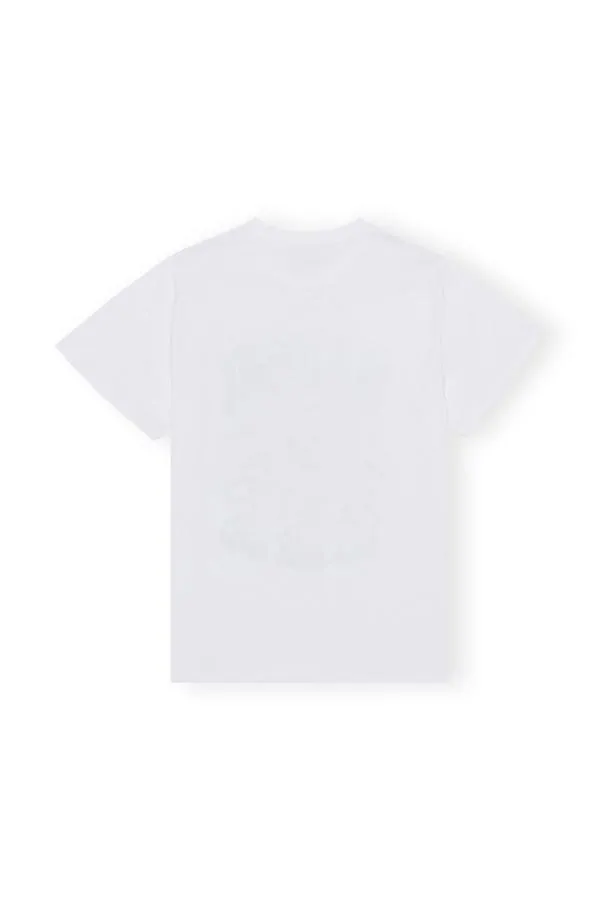 Clothing GANNI TShirts Relaxed Fun Bunny Tshirt Bright White Clothing GANNI TShirts Relaxed Fun Bunny Tshirt Bright White