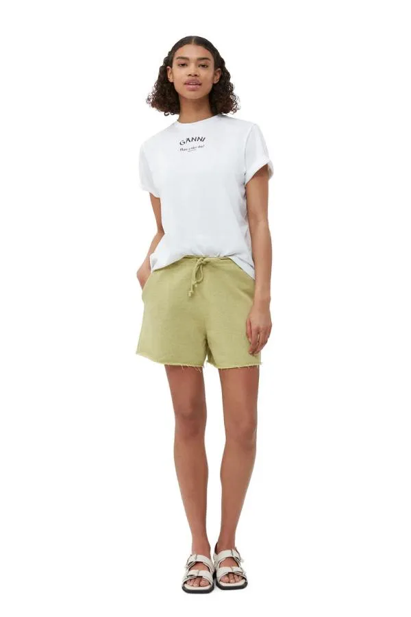 Clothing GANNI TShirts White Relaxed Oneck Tshirt Bright White