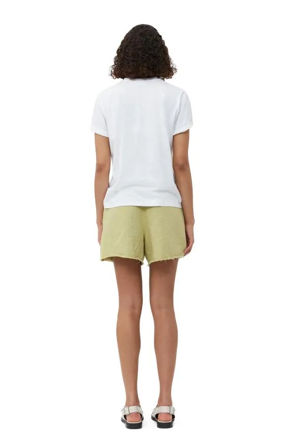 Clothing GANNI TShirts White Relaxed Oneck Tshirt Bright White Clothing GANNI TShirts White Relaxed Oneck Tshirt Bright White
