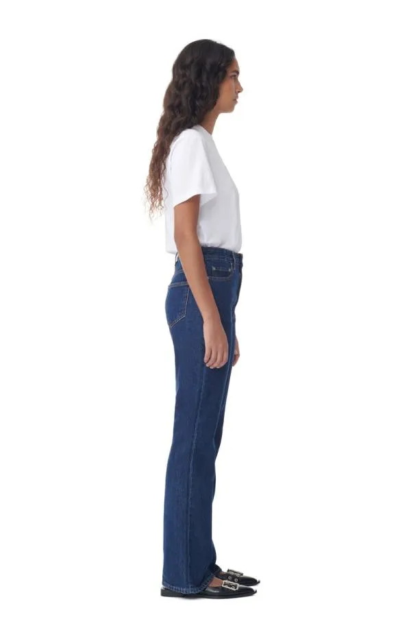 Clothing GANNI TShirts White Relaxed Oneck Tshirt Bright White Clothing GANNI TShirts White Relaxed Oneck Tshirt Bright White