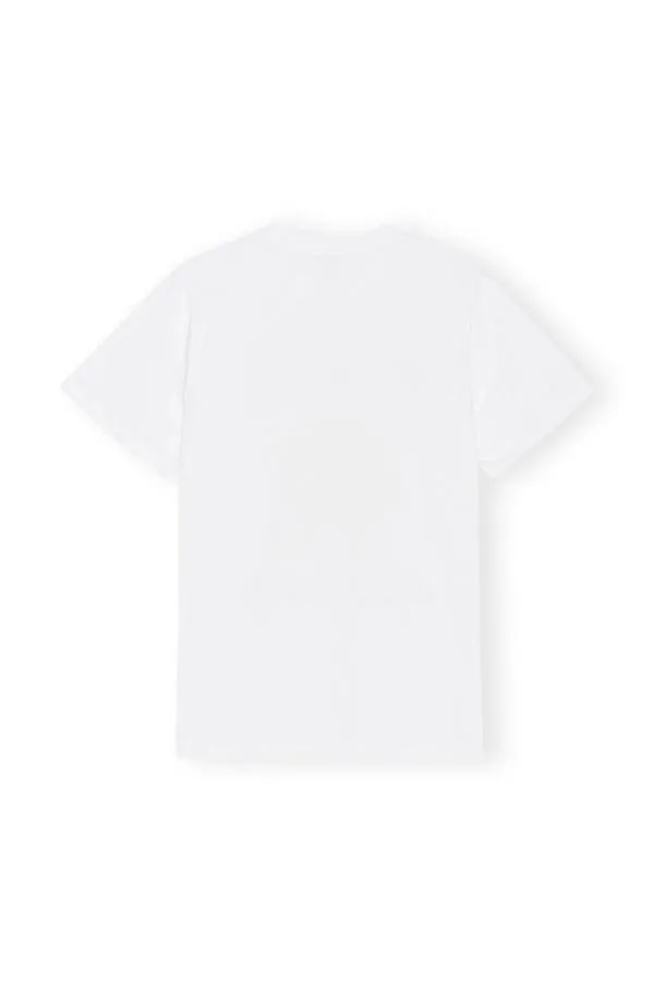Clothing GANNI TShirts Yellow Relaxed Bunny Tshirt Bright White