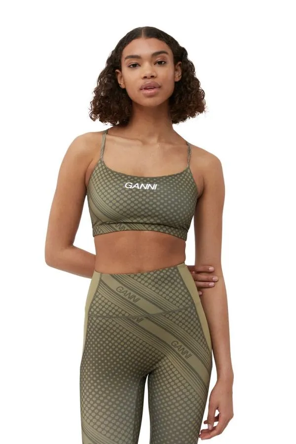 Clothing GANNI Tops Active Strap Top Kalamata