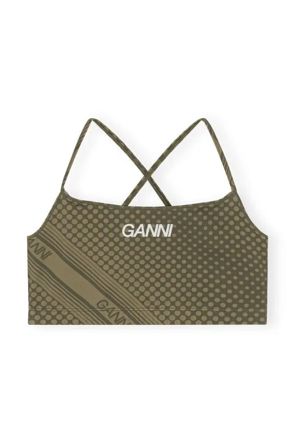 Clothing GANNI Tops Active Strap Top Kalamata
