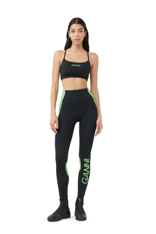 Clothing GANNI Trousers Active Ultra High Waist Leggings Black