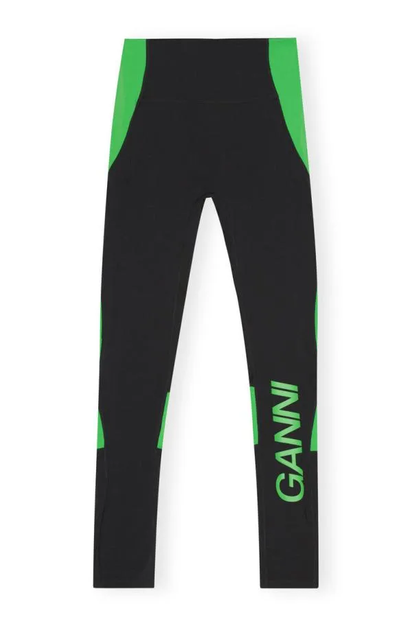 Clothing GANNI Trousers Active Ultra High Waist Leggings Black