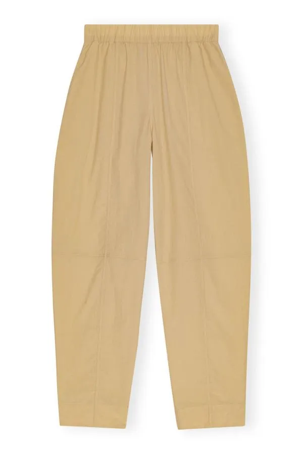 Clothing GANNI Trousers Beige Elasticated Curve Trousers Safari
