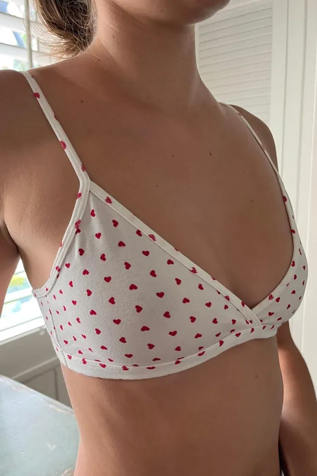 Clothing Polina Heart Bra Top Brandy Melville MATCHING SETS