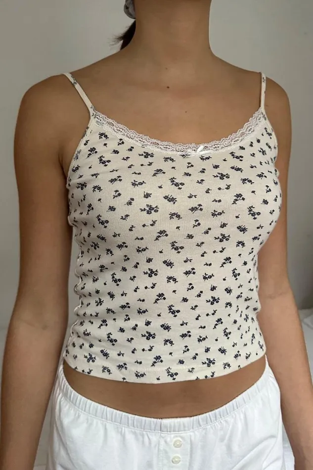 Clothing Skylar Floral Lace Tank Brandy Melville MATCHING SETS