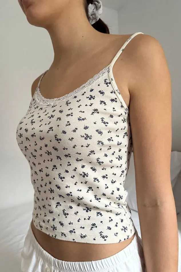 Clothing Skylar Floral Lace Tank Brandy Melville MATCHING SETS