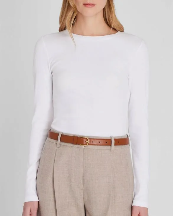 Club Monaco Belts Leather Trouser Belt Brown 8211 Women