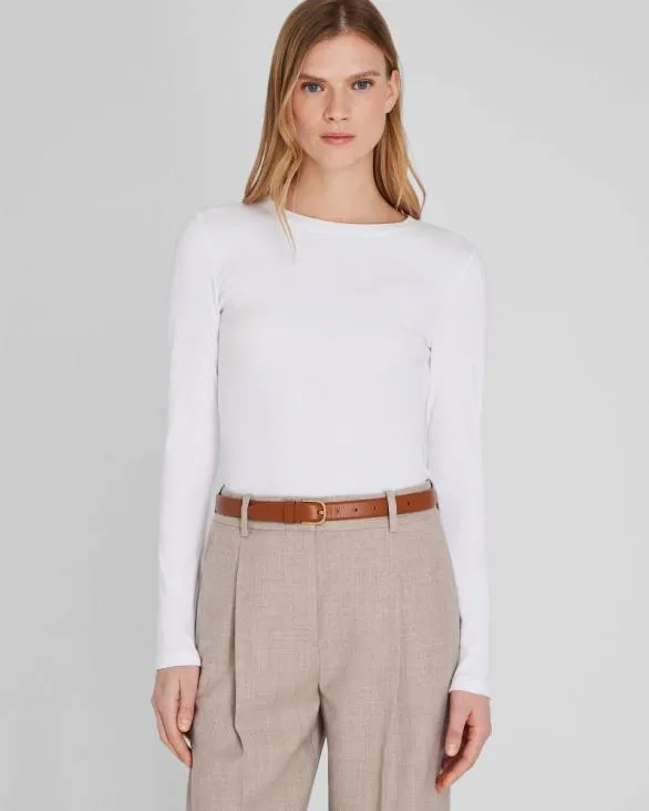 Club Monaco Belts Leather Trouser Belt Brown 8211 Women