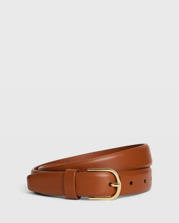 Club Monaco Belts Leather Trouser Belt Brown 8211 Women