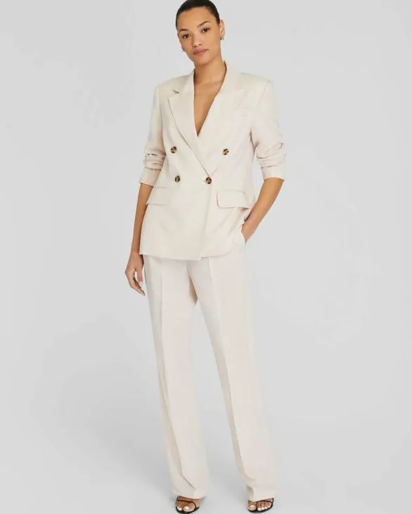 Club Monaco Blazers and Suiting Lightweight DoubleBreasted Blazer Light Pink 8211 Women