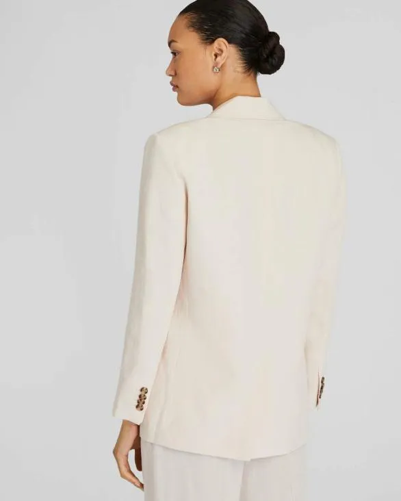 Club Monaco Blazers and Suiting Lightweight DoubleBreasted Blazer Light Pink 8211 Women