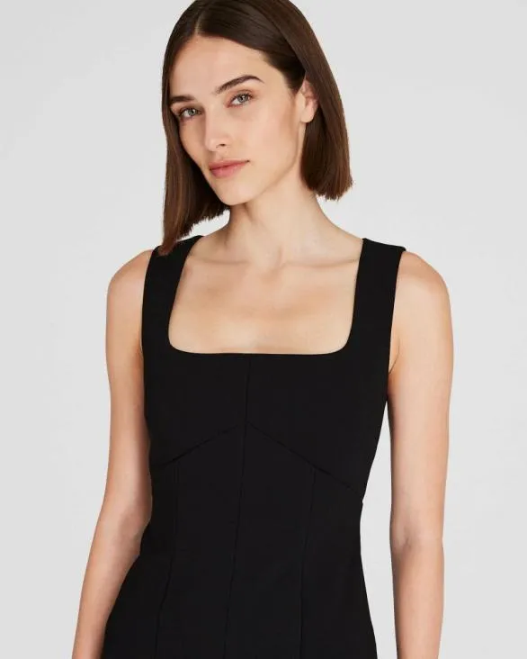 Club Monaco Dresses and Jumpsuits Fitted Crepe Midi Dress Black 8211 Women