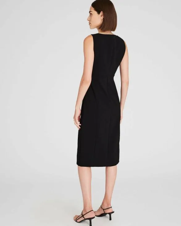 Club Monaco Dresses and Jumpsuits Fitted Crepe Midi Dress Black 8211 Women