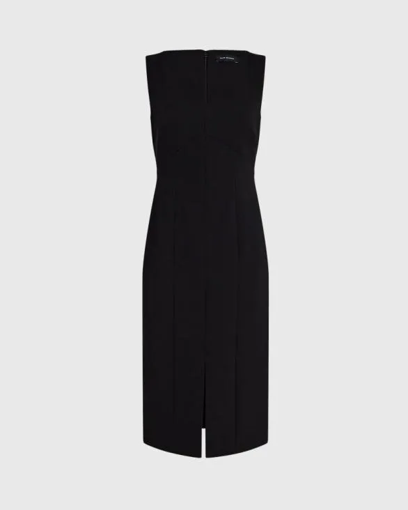 Club Monaco Dresses and Jumpsuits Fitted Crepe Midi Dress Black 8211 Women