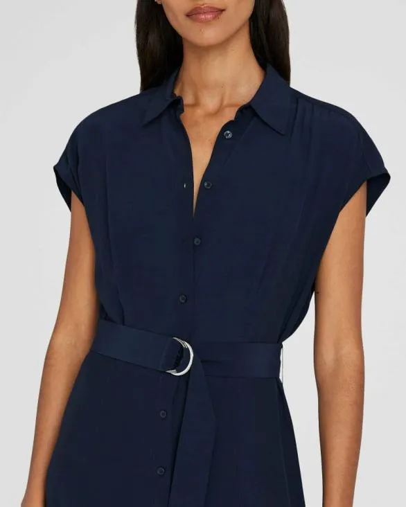 Club Monaco Dresses and Jumpsuits Handkerchief Hem Shirt Dress Navy 8211 Women
