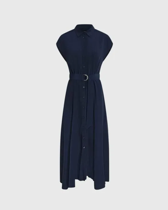 Club Monaco Dresses and Jumpsuits Handkerchief Hem Shirt Dress Navy 8211 Women