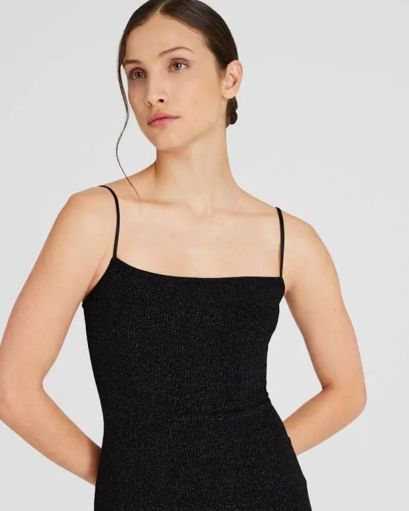 Club Monaco Dresses and Jumpsuits Metallic Bodycon SquareNeck Dress Black 8211 Women