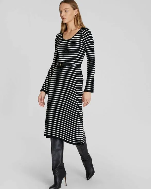 Club Monaco Dresses and Jumpsuits Midi Striped Sweater Dress Whiteblack 8211 Women Club Monaco Dresses and Jumpsuits Midi Striped Sweater Dress Whiteblack 8211 Women