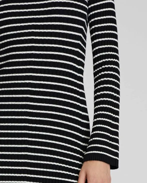 Club Monaco Dresses and Jumpsuits Midi Striped Sweater Dress Whiteblack 8211 Women