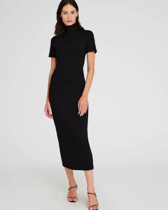 Club Monaco Dresses and Jumpsuits Mockneck Knit Maxi Dress Black 8211 Women