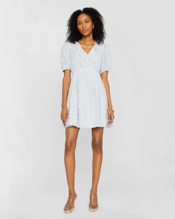 Club Monaco Dresses and Jumpsuits Textured Puff Sleeve VNeck Dress Blue 8211 Women Club Monaco Dresses and Jumpsuits Textured Puff Sleeve VNeck Dress Blue 8211 Women