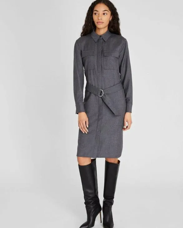 Club Monaco Dresses and Jumpsuits Wool Flannel Midi Shirt Dress Dark Grey Mix 8211 Women Club Monaco Dresses and Jumpsuits Wool Flannel Midi Shirt Dress Dark Grey Mix 8211 Women