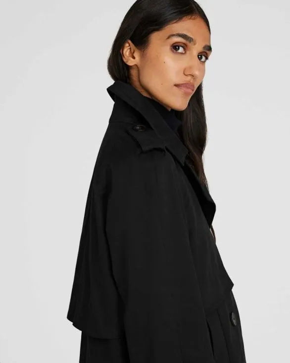 Club Monaco Jackets and Coats Cropped Trench Black 8211 Women