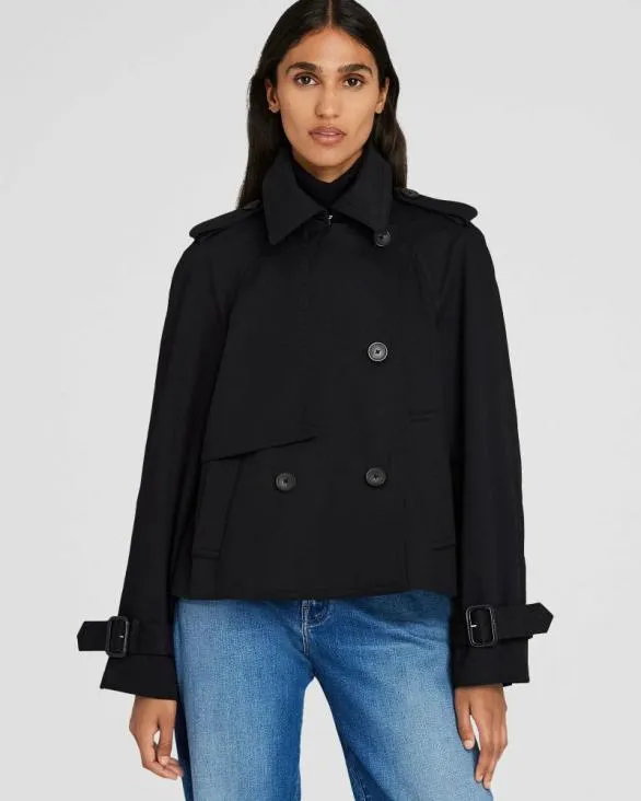 Club Monaco Jackets and Coats Cropped Trench Black 8211 Women