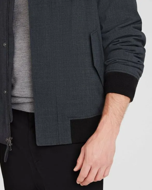 Club Monaco Jackets and Coats Lightweight Wool Refined Bomber Heather Grey 8211 Men