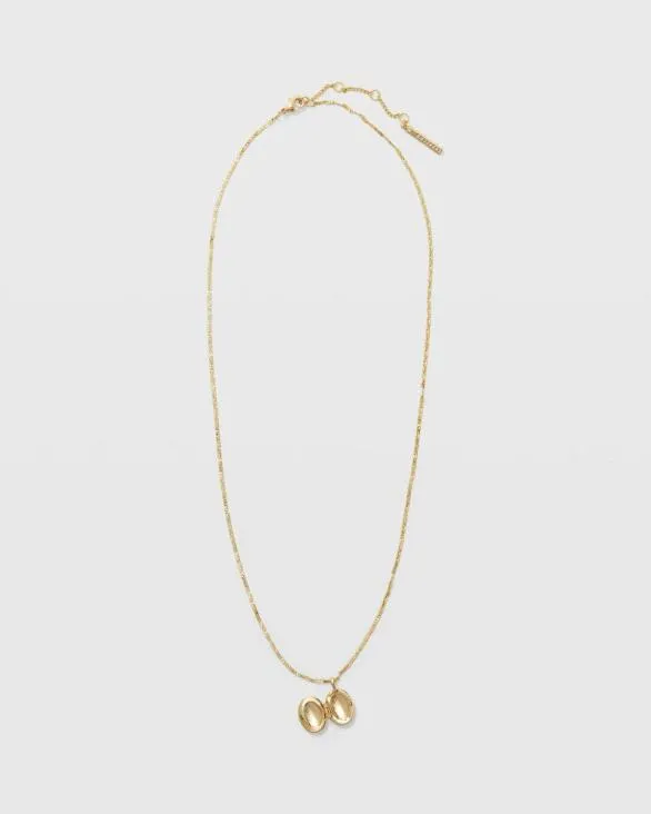 Club Monaco Jewelry Serefina Long Locket Necklace Gold 8211 Women