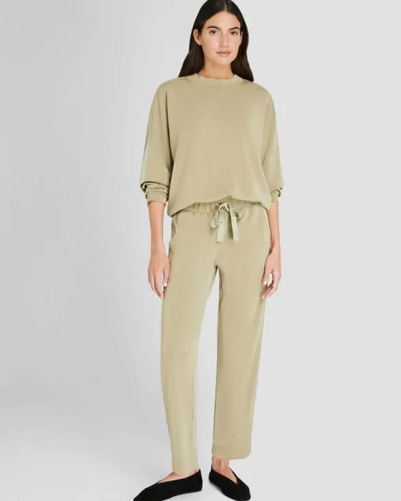Club Monaco Loungewear Satin Stripe Sweatshirt Thyme 8211 Women