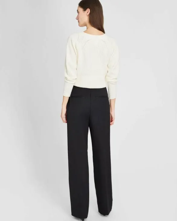Club Monaco Pants Lightweight Wool Pleated Trouser Black 8211 Women