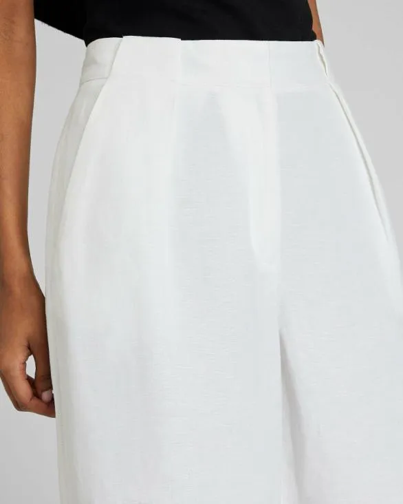 Club Monaco Pants Wide Leg Linen Blend Trouser Off White 8211 Women