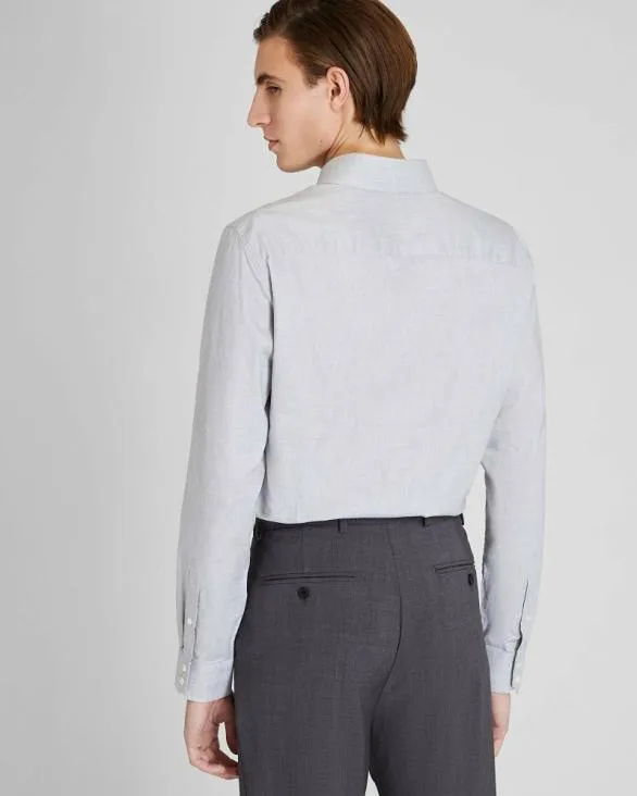 Club Monaco Shirts Albini Egyptian Cotton Heathered Dress Shirt Grey Mix 8211 Men