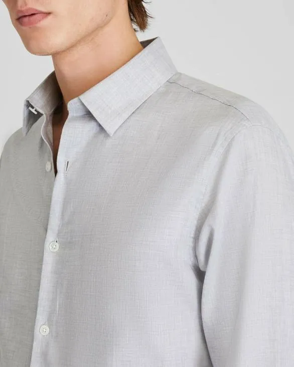 Club Monaco Shirts Albini Egyptian Cotton Heathered Dress Shirt Grey Mix 8211 Men