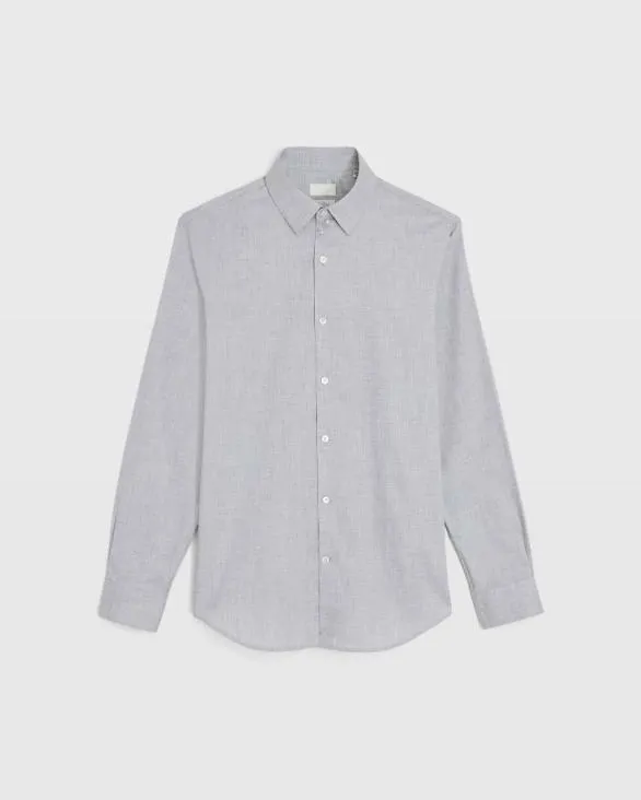 Club Monaco Shirts Albini Egyptian Cotton Heathered Dress Shirt Grey Mix 8211 Men