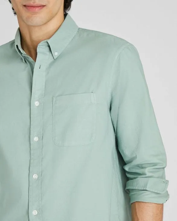 Club Monaco Shirts GarmentDyed Slim Lightweight Oxford Shirt Grey Mist 8211 Men