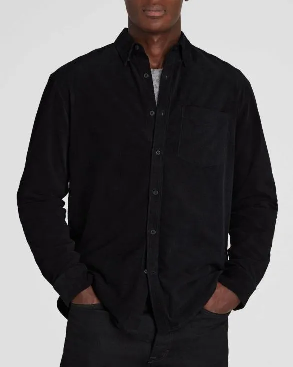 Club Monaco Shirts LongSleeve Corduroy Shirt Black 8211 Men